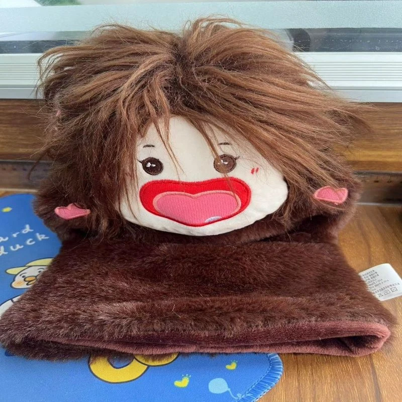 

28cm Cute and Creative Warm Hands 2D Hand Puppet Hairstyle DIY Super Cute Fabric Doll as a Gift for Parent-child Story Teachi