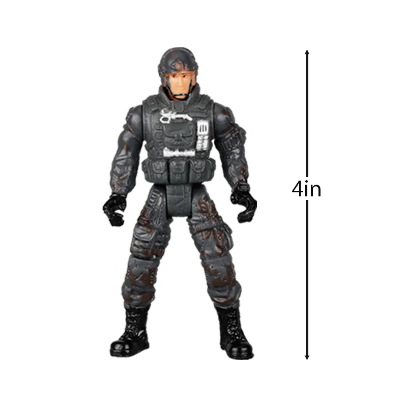 12 Stück Armee Männer Spezial einheiten Soldaten Feuerwehr mann Ingenieur Action figuren Spielset Militär waffe Modell bewegliche Puppen für Kinder geschenke