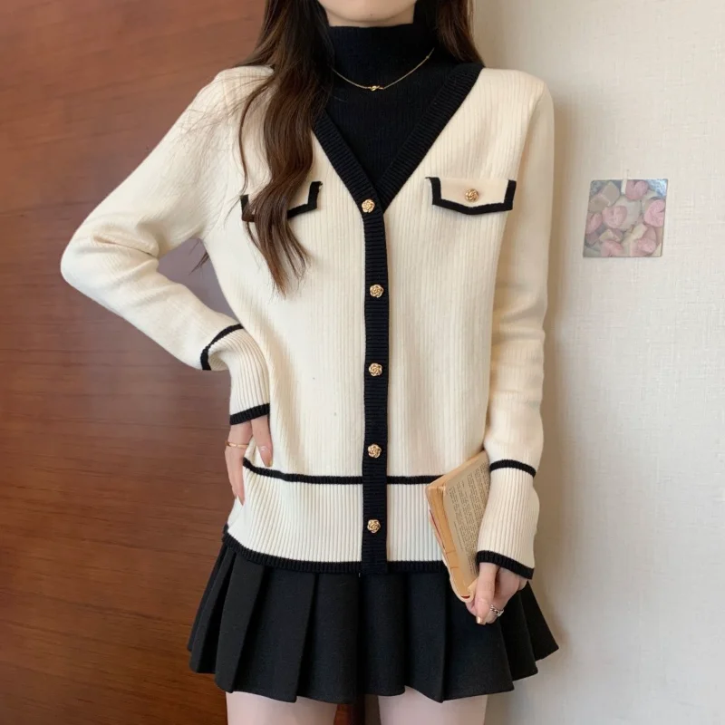 Pull ample deux pièces pour femme, haut à bascule, automne et hiver