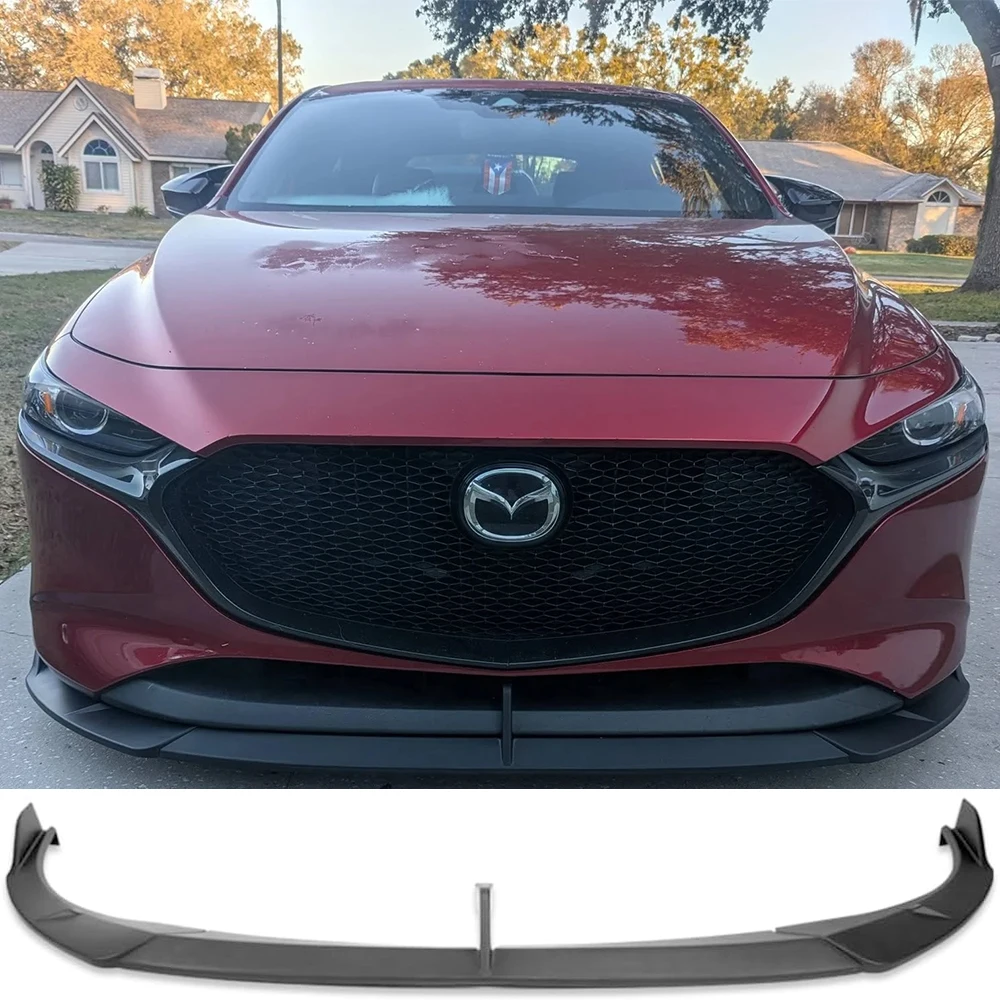 Auto Frontschürze Spoiler Lip Body Kit Stoßstange Diffusor Schutz Für Mazda 3 Fließheck/5DR Modell 2019 2020 2021 2022 2023 2024 2025