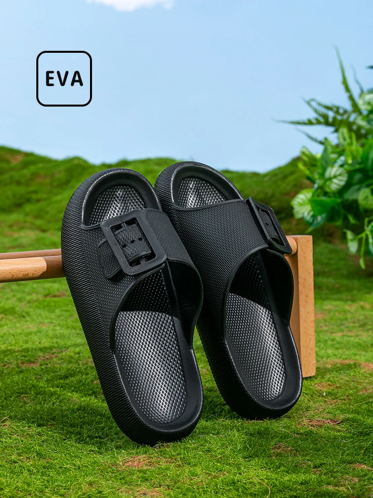 Neue Damen-Flip-Flops mit dicker Sohle – Sommer-Outdoor-Sandalen, leichte EVA-Strandrutschen, rutschfeste Unisex-Schuhe für die Dusche – Detail 3