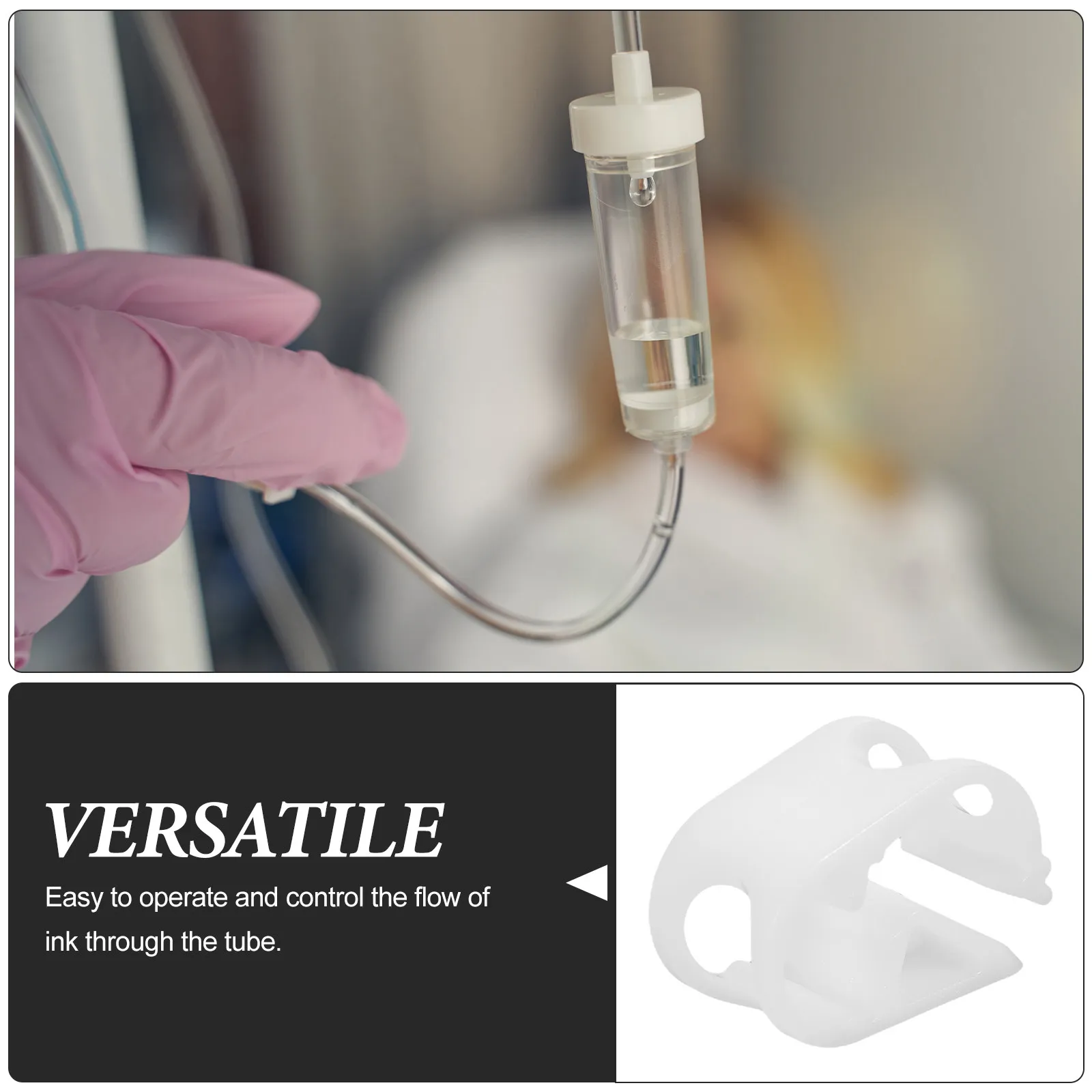 

5 шт. регулируемых пластиковых зажимов для трубок, фиксаторы для шлангов, клипсы для контроля потока воды, зажимы для трубок для лабораторий и медицинских процессов