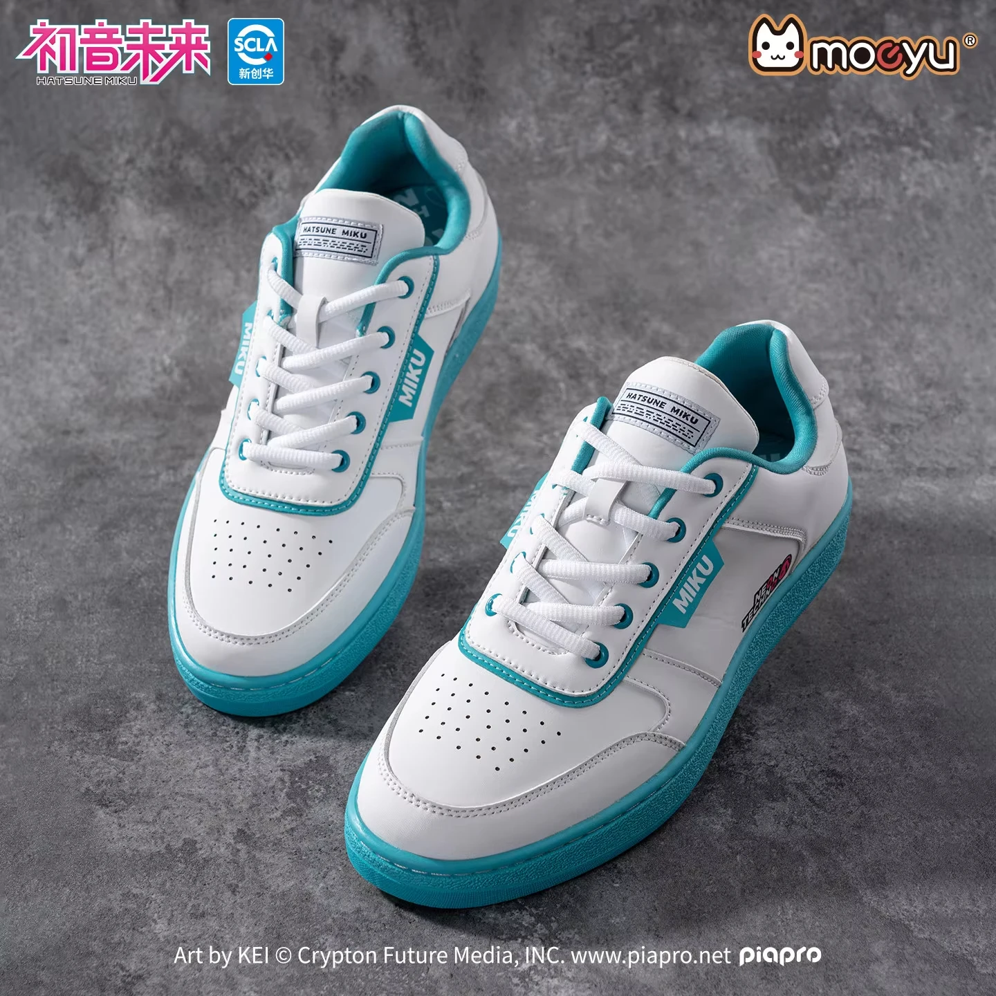 

Moeyu Hatsune Miku Sneakers Vocaloid Cosplay Anime Lace Up Athletic Sport Casual Tennis Running Shoes For Women Men
