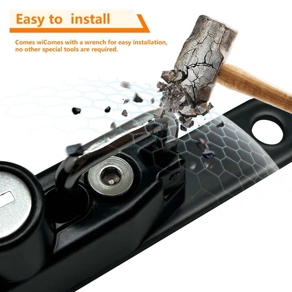 Motorcycle Helmet Lock Kit Helmets Security Anti-Theft Lock Rust-Proof Aluminum For Kawasaki Z900 Accessories 6
