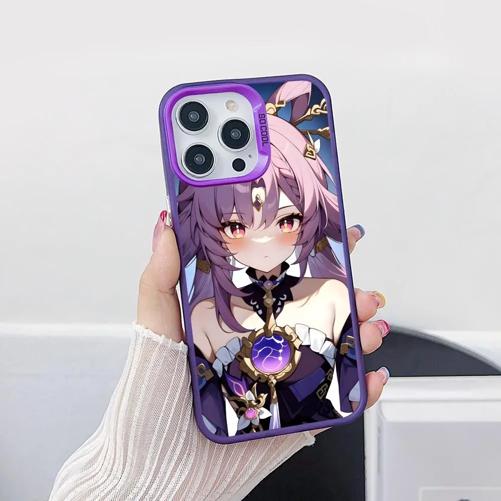 

Чехол для телефона Honkai Star Rail Fu Xuan для iPhone 17, 16, 15, 14, 13, 12, 11 X XR XS 8 7 Air Pro Max Plus, фиолетовый полупрозрачный чехол