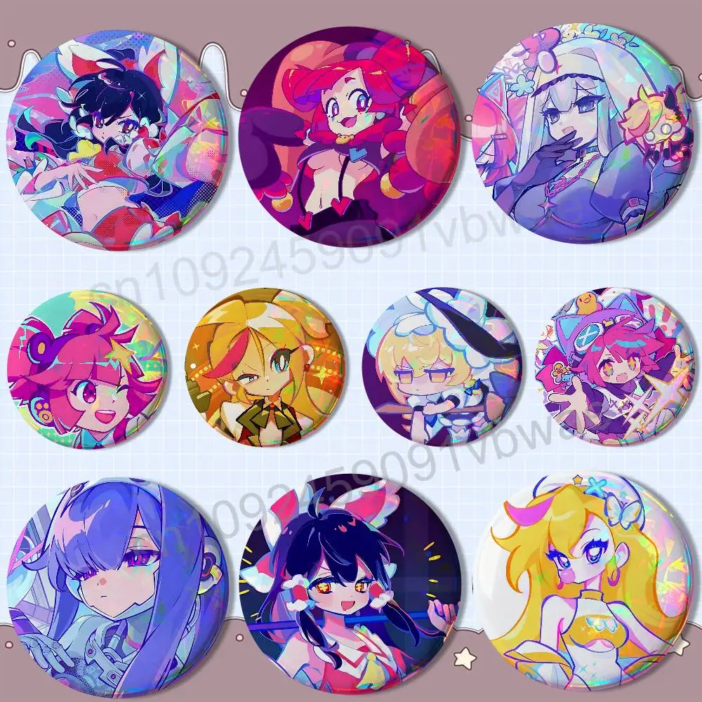 

game Marija Rin Muse Dash HD Print 58mm 44mm Lapel Pins Pretty Derby Round Display Brooches Brooch Badges
