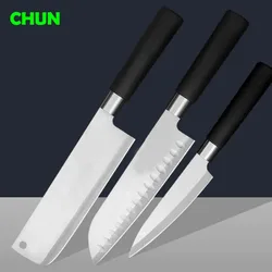 3 szt. Zestaw noży kuchennych nóż kuchenny Santoku Nakiri Super ostry nóż japonia zestaw noży przybory kuchenne wyprzedaż