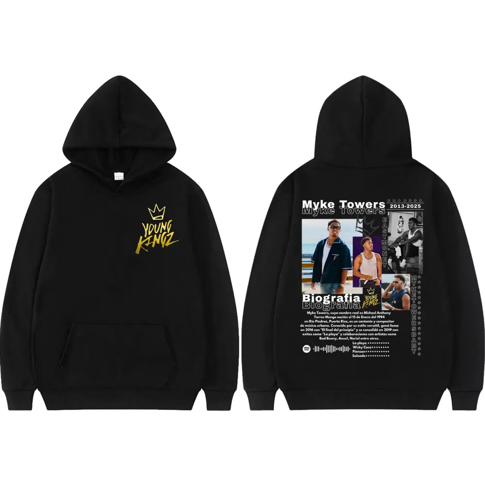 

Rapper Myke Towers Merch Hoodies Men Women Clothing Harajuku Hip Hop Pullovers Autumn Winter Fashion Casual Hooded Sweatshirts