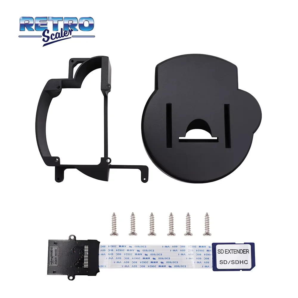 RetroScaler GC Printed Mount Kit with SD Card Extension Cable for GC Loader CUBEODE for GameCube NGC Console