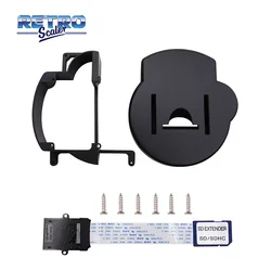 RetroScaler GC Printed Mount Kit with SD Card Extension Cable for GC Loader CUBEODE for GameCube NGC Console Disc Reader