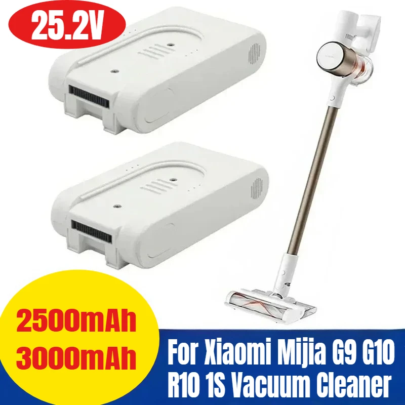 

2500/3000mAh For Xiaomi Mijia G9 G10 R10 1S Vacuum Cleaner Accessories Extended Battery Pack