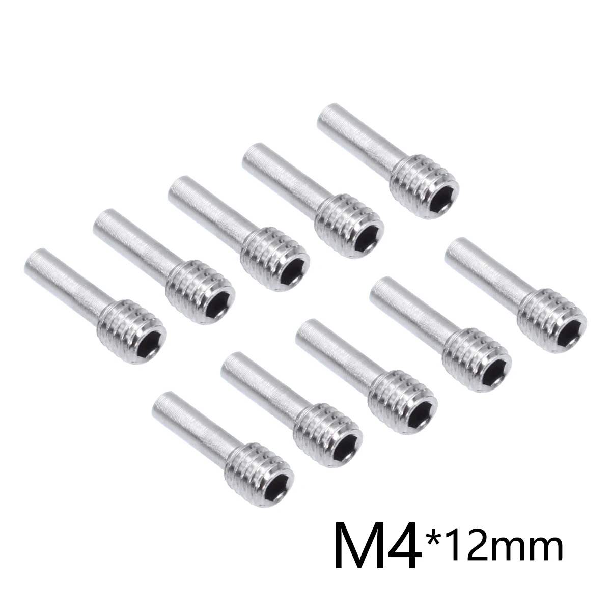 10pcs M3*12mm M4*12mm Set Screw Front/Rear Bumper Pin Screws Middle Axle Bolt for 1/10 RC Crawler SCX10 Car Models