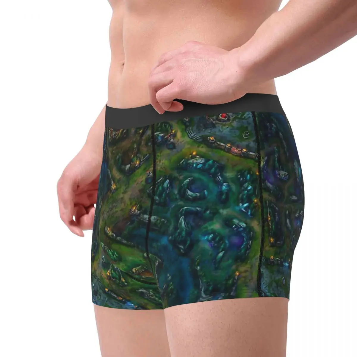 League Of Legends Game Map Underpants Breathbale Panties Man Underwear Comfortable Shorts Boxer Briefs