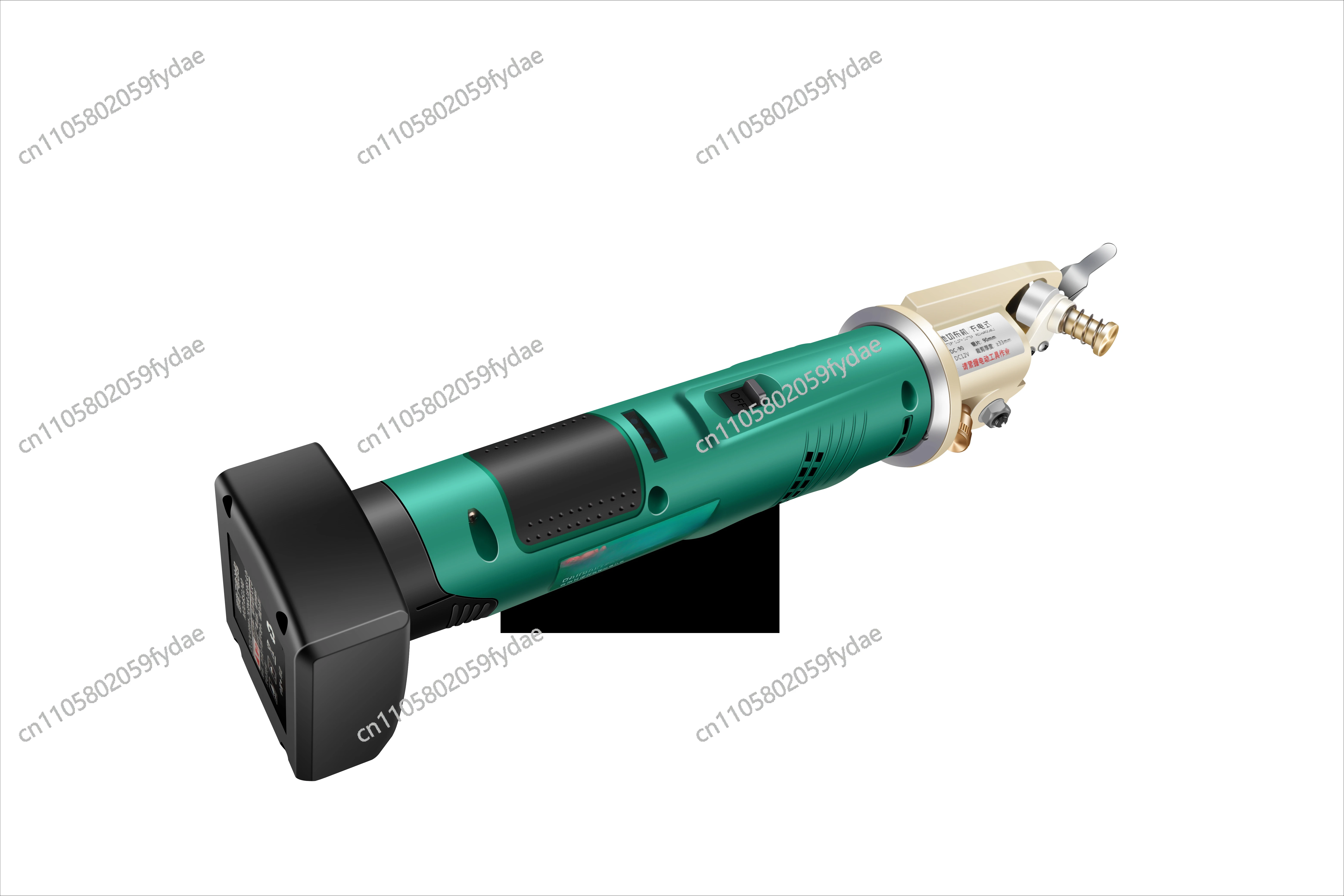 90Mm blade fabric cutter DC-90 rechargeable 2000mAh electric handheld cutter for fabrics, leather, carpets, fabrics