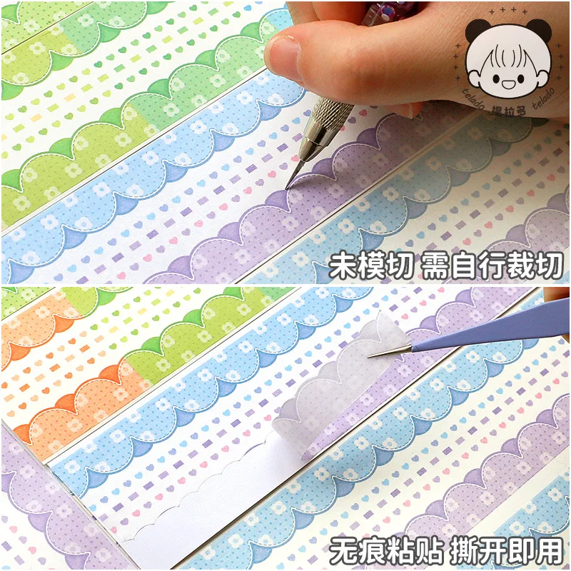 1pcs/1lot Decorative Adhesive tapes Lace limited Masking Tapes cartoon diary Scrapbooking Scrapbooking Stickers