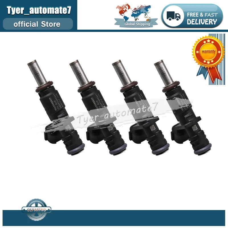 For Renault Megane 4 Dokker Captur Duster Fluence 4Pcs Fuel Injectors 166008992R 16600-8992R H8201488661