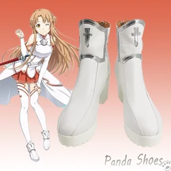 Sword Art Online Yuuki Asuna Cosplay Shoes Anime SAO White Cos Boots Comic Asuna Cosplay Costume Prop Shoes for Halloween Party