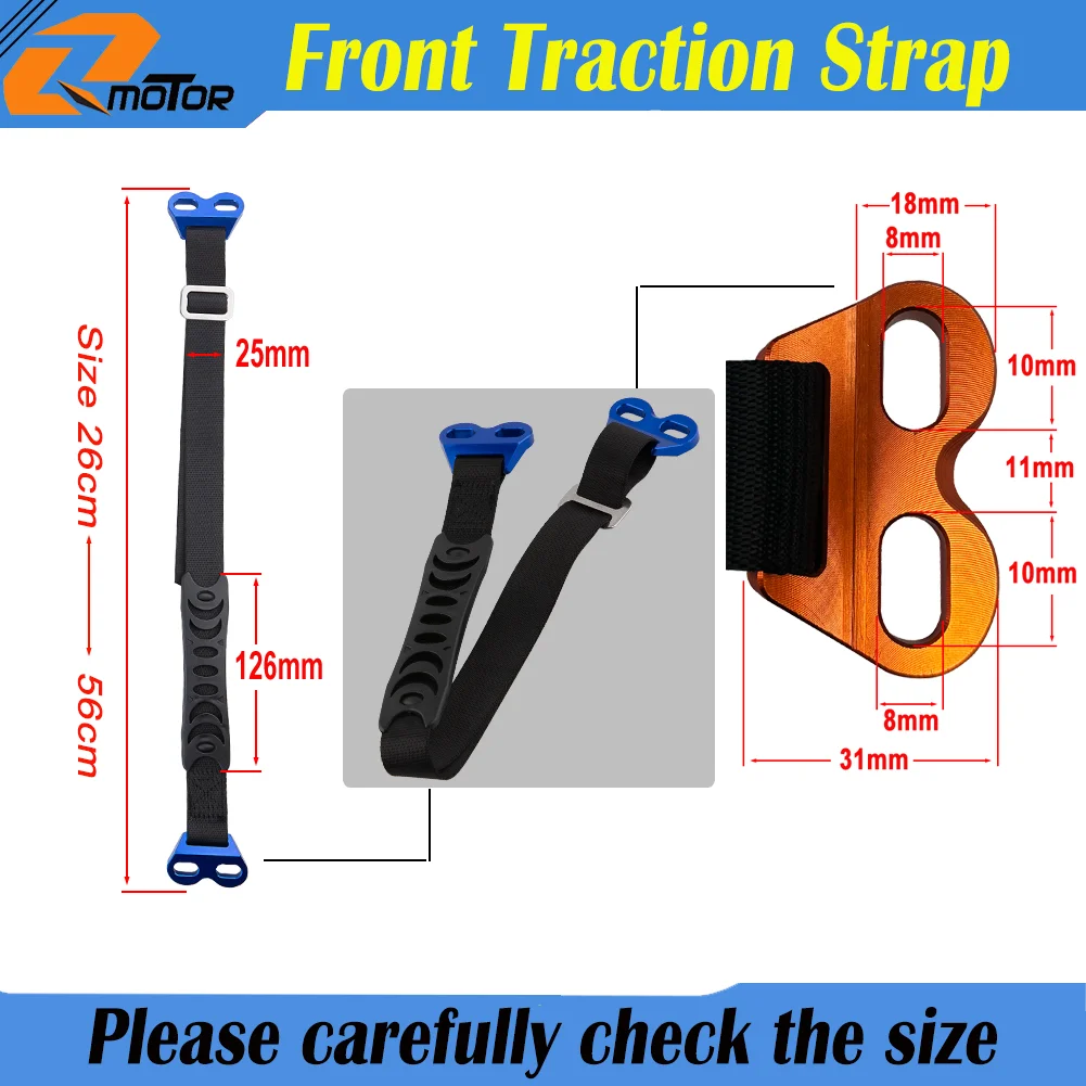 CNC Rescue Traction Strap Pull Sling Belt For Yamaha KTM Kawasaki Suzuki Honda Husqvarna CRF YZ KX EXC SX Road Motocross Enduro