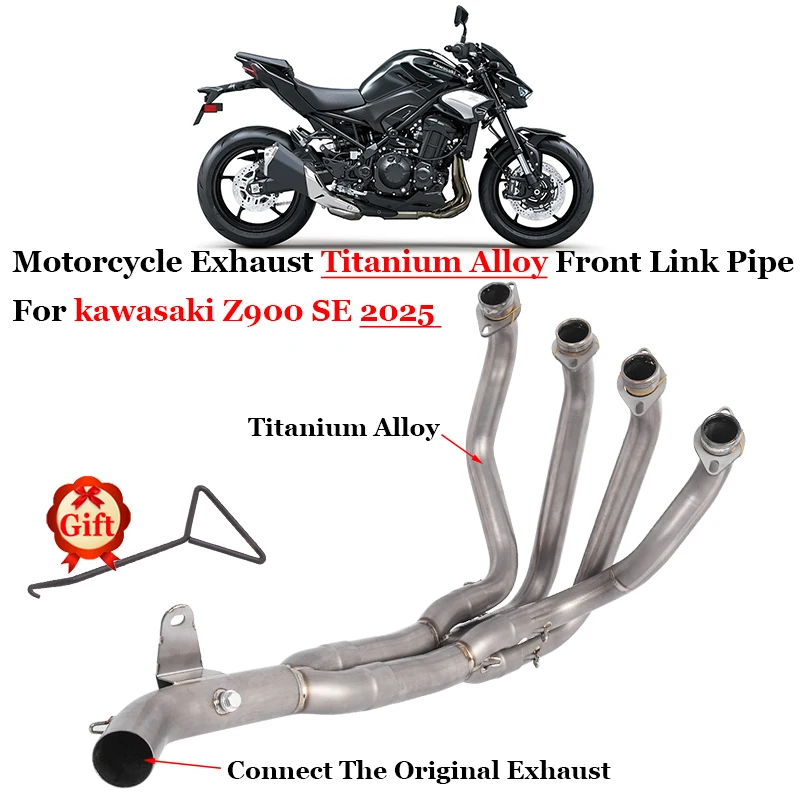 

For Kawasaki Z900 Z900 SE Ninja900 US Motorcycle Exhaust System Espace Titanium alloy Front Link Pipe Connect Original Muffler