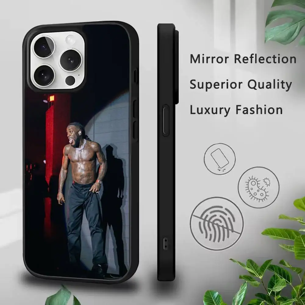 Casing Ponsel Singer B-Burna BoyS Untuk iPhone 17,16,15,14,13,12,11,Pro,Max,Plus,Mini,SE4,E Pengisian Daya Nirkabel Magnetik Magsafe