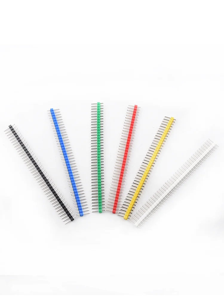 10 Stück 40-polige 2,54-mm-Einreihige Steckleisten-Verbinder für Arduino DIY in Schwarz, Weiß, Rot, Blau, Grün, Gelb – Detail 5