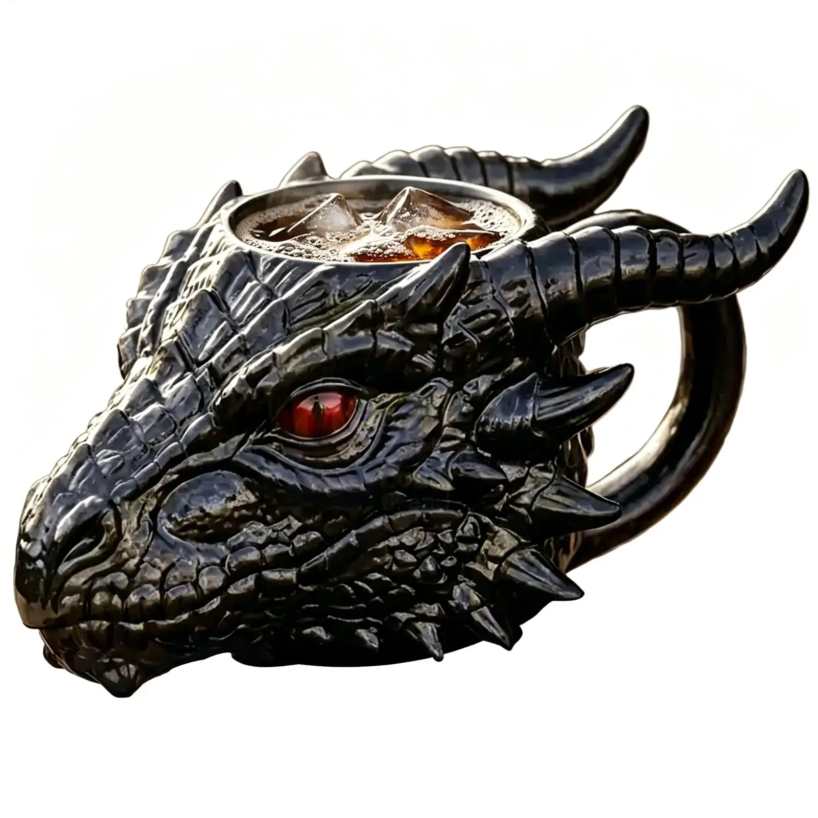 

Coffee Mug Dragon Head Resin Ornament Cup For Coffee For Birthday Christmas Thanksgiving Husband Dad Home Kitchen Bar Office