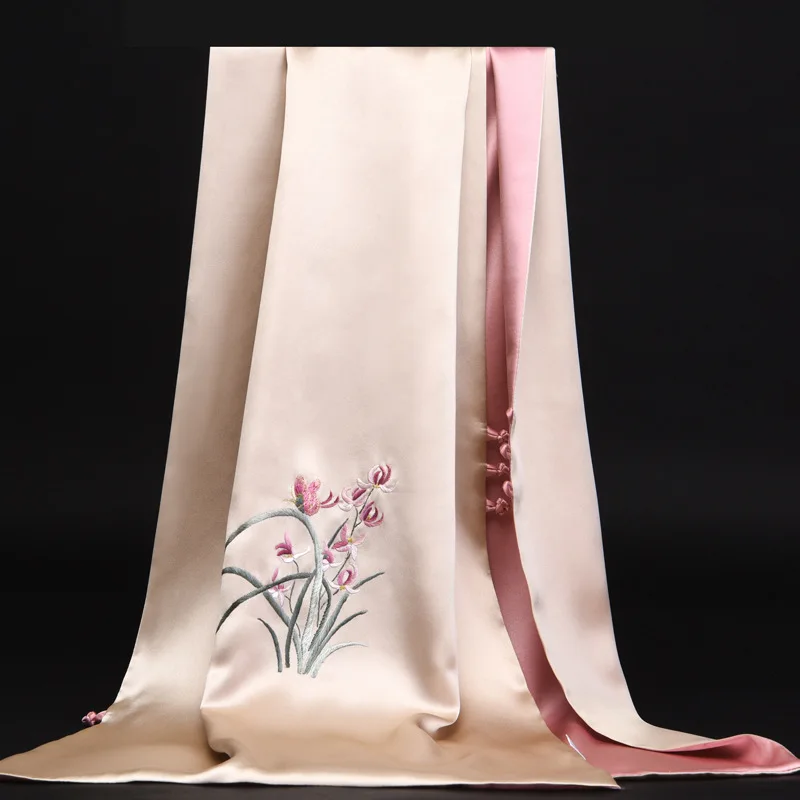 Handmade Embroidery Shawl Outer Match Gift Mother Scarf Female Chinese Style Wedding Mother-in-Law Cheongsam