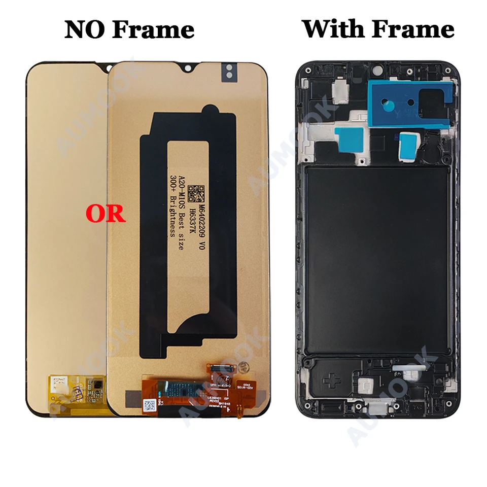 AMOLED para Samsung Galaxy A20 SM-A205F/DS, pantalla táctil y digitalizador para A205 A205F A205G A205W A205U A205FN 4