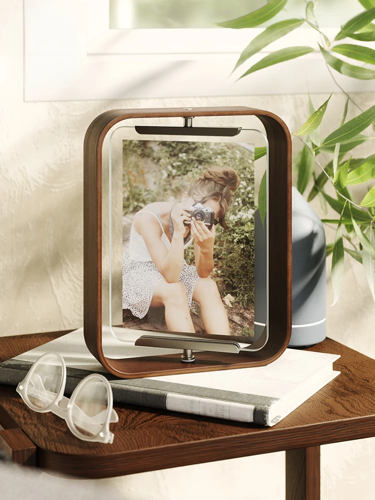 6-inch, 7-inch fashionable and luxurious wooden glass frame with a table display photo, wedding dress photo, wedding anniversary