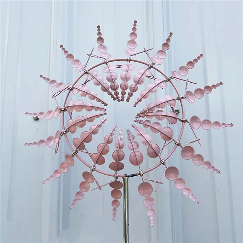 QWE-Magic Metal Windmill New Kinetic Metal Windmill, Suitable For Yard And Garden
