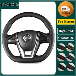 Braid Microfiber Leather Car Steering Wheel Cover For Nissan New LANNIA TERRA X-TRAIL Maxima Steering Wrap Car Accessories