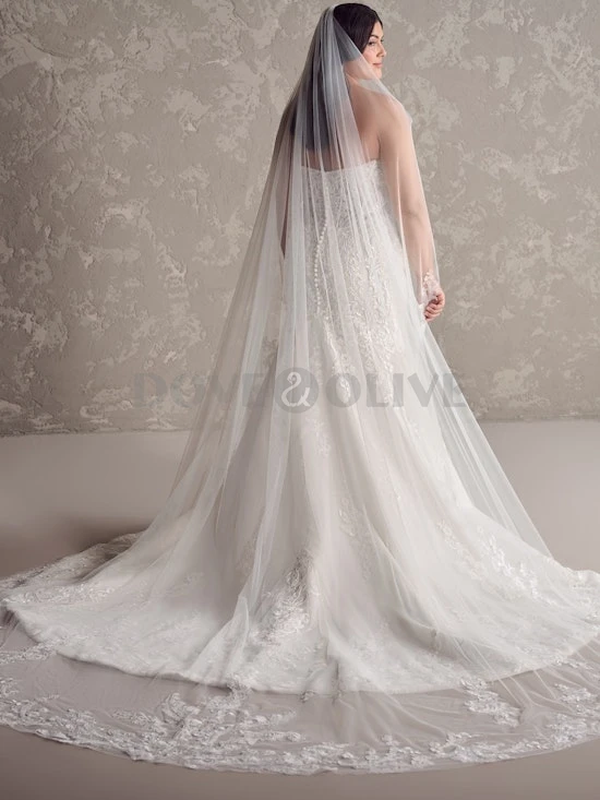 

Lace Appliques Wedding Veils Hair Accessories Bride Veil for Bachelorette Party One Layer with Comb Bridal Veil Customized