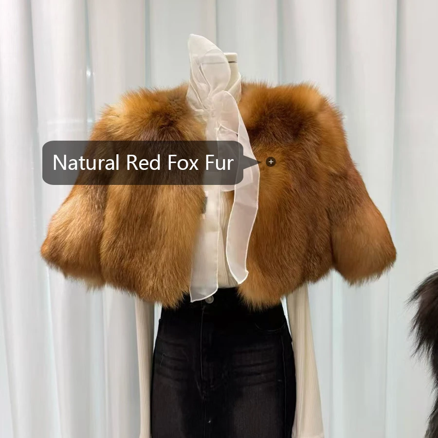 Nouveau hiver femmes réel manteau de fourrure de renard naturel rouge manteau de fourrure de renard de haute qualité chaud véritable vestes de fourrure