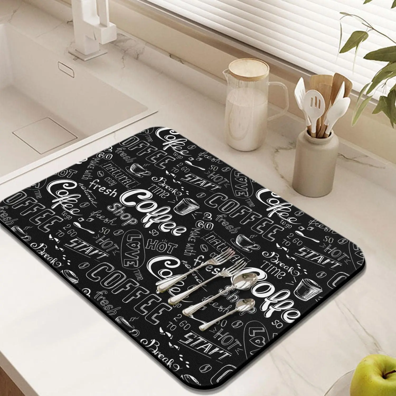 Drying Mat Coffee Mat Super Absorbent Drying Dish Drying Mats for Kitchen Counte Mat for Toilet Countertop Home Supplies