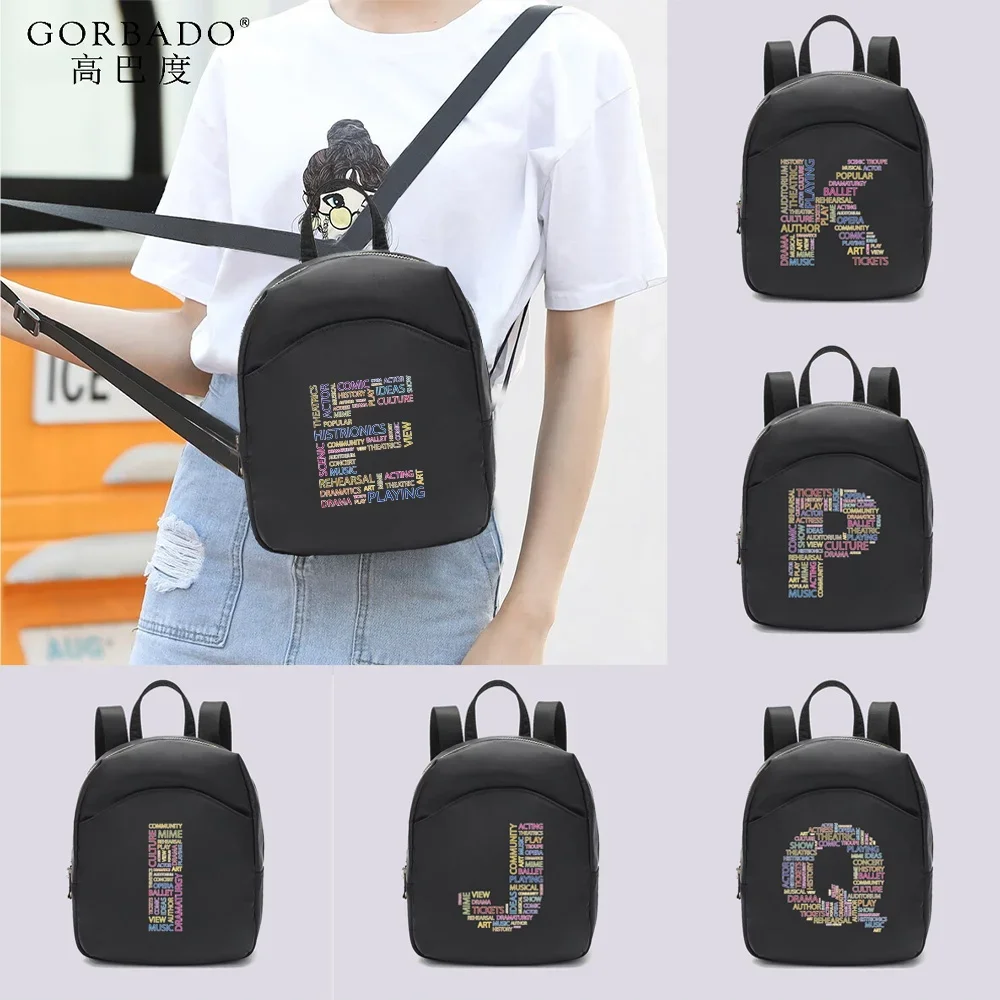 Mini Backpacks for Women Travel Camping Female Bag Text Letter Print Small Backpack Child Girl School Bags Teen Girls Knapsack