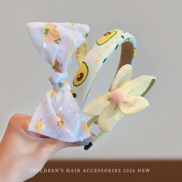 3 Teile/satz Kinder Nette Kaffee Farbe Cartoon Blume Haarbänder Headwears Mädchen Schöne Haar Hoop Stirnbänder Kinder Haar Zubehör – Detail 3