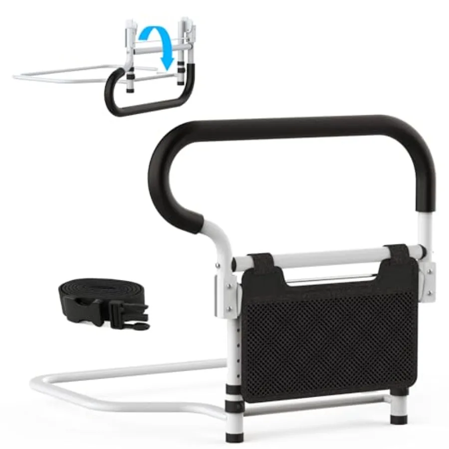 Bed Rails for Elderly Adults Safety-ASTM Approved Adjustable Bed Assist Rail for Seniorswith Storage Bag and Fixing Strap Folda