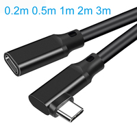 Elbow VR 4K Video Cable 0.2m 0.5m 1m 2m 3m 100W 10Gbps Gen2 Type-C USB 3.2 Male To USB-C Female Extension Cable