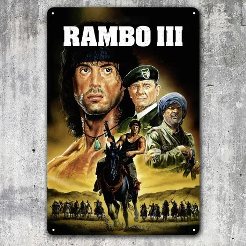 3 Film-Metallposter – Sammelbares Blechschild 20x30cm – Aluminium