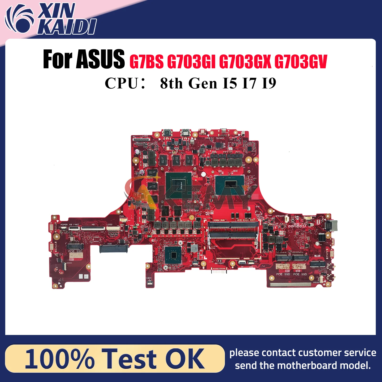 

G703Gi Laptop Motherboard For ASUS ROG G703GMR G703G G703GM G7BS G703GX G703GV G703GI Mainboard With I5 I7 I9 CPU 100% tests OK