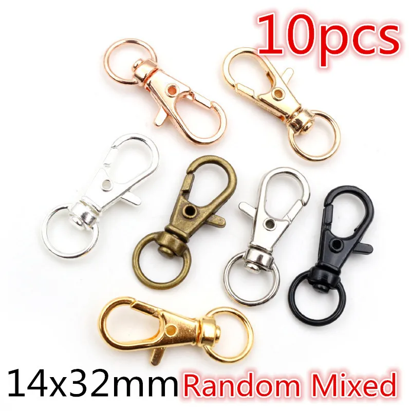 5-10pcs Snap Haken Trigger Clips Schnallen Für Keychain Hummer Karabiner Haken für Halskette Schlüssel Ring Verschluss schmuck Liefert