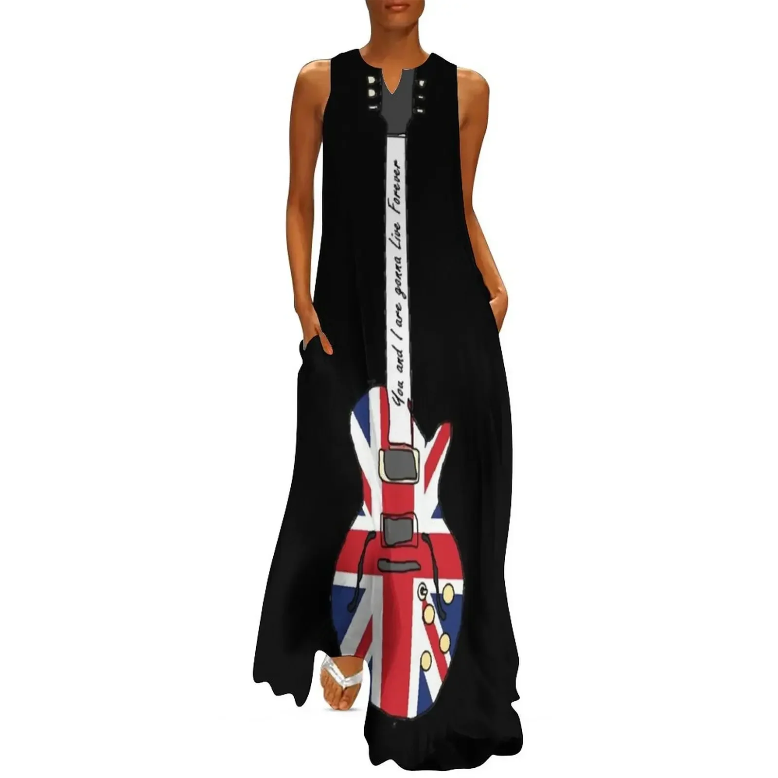 

Noel Gallagher Union Jack Sheraton Live Forever Long Dress Woman dresses Dresses african dresses for woman Dress