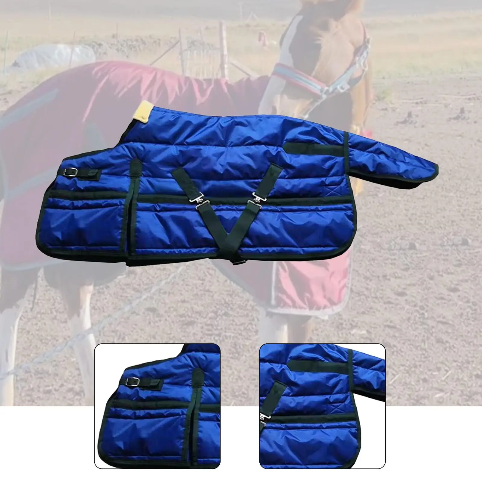 بطانية الحصان، ملابس مقاومة للتمزق، الطقس البارد، عزل، مقاوم للرياح، ملابس الحصان، ورقة العناية بالخيول #4