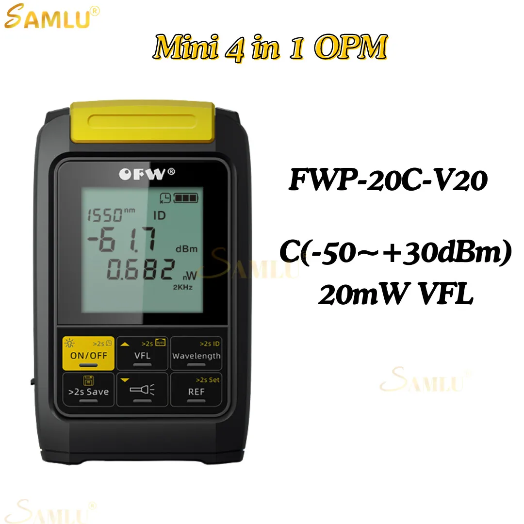 

4 In 1 OPM 20Mw VFL Multifunction Optical Power Meter Visual Fault Locator Network Cable Test Optic Fiber Tester