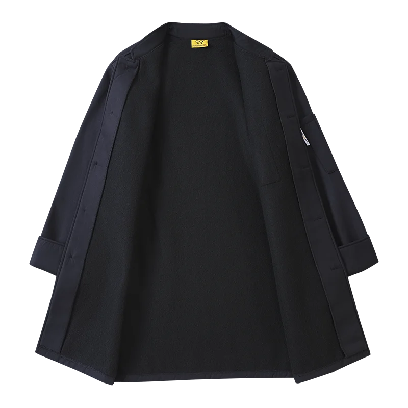 Chef Mantel Männer Einreiher Winter Dicke Samt Koch Kleidung Lange Ärmeln Arbeitskleidung Restaurant Backen Uniform Jacke Küche