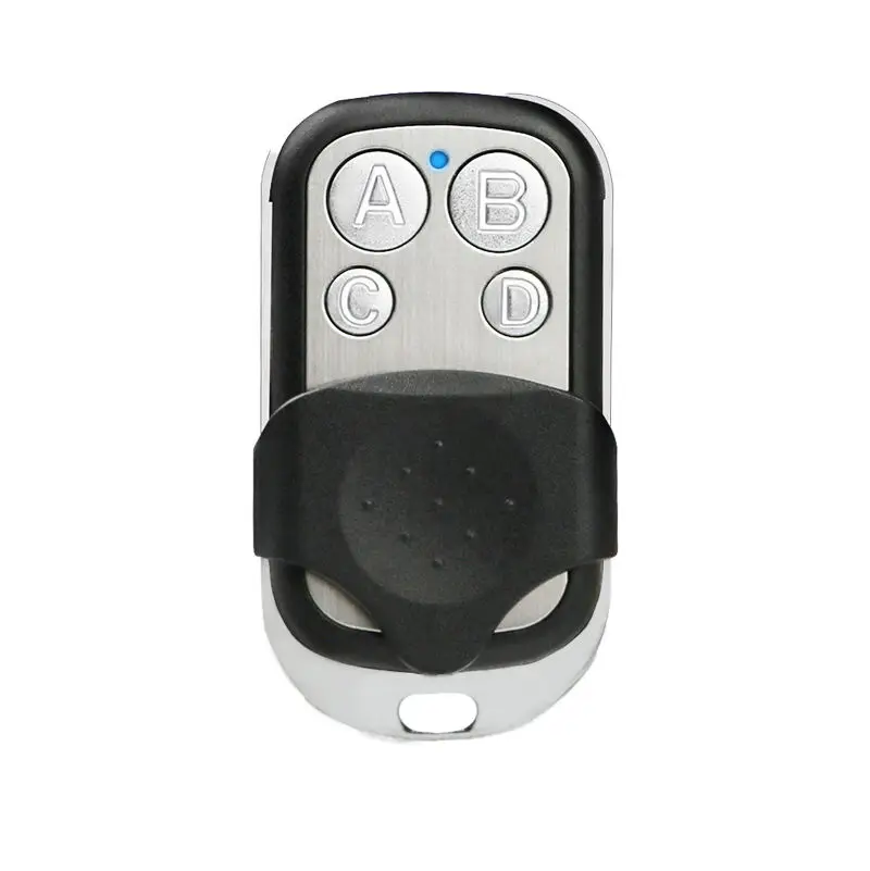 Learning Code Universal RF Transmitter Programmable Remote Control Gate 4 Buttons Metal 433 MHz