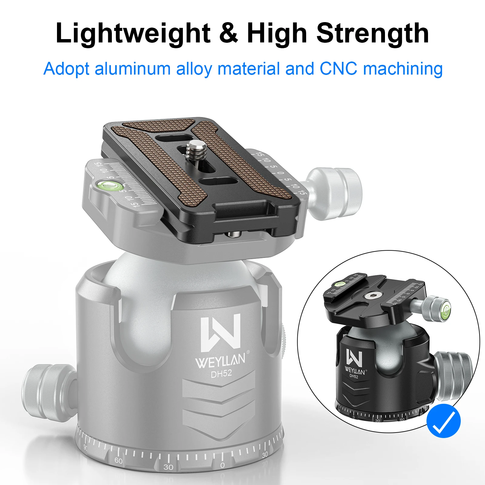 لوحة معدنية سريعة الإصدار Arca لوحة سويسرية WEYLLAN 60/70 مللي متر DQ60/70 ترايبود محول جبل لوحة لرأس ترايبود 1/4 "D-حلقة المسمار