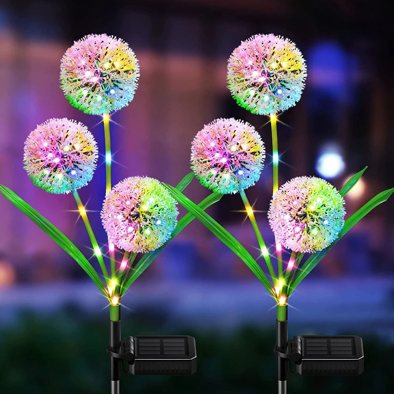 

Solar Garden Lights LED Simulation Hydrangea Lights Outdoor Waterproof with Stake Waterproof Landscape Street Flower Light Decor