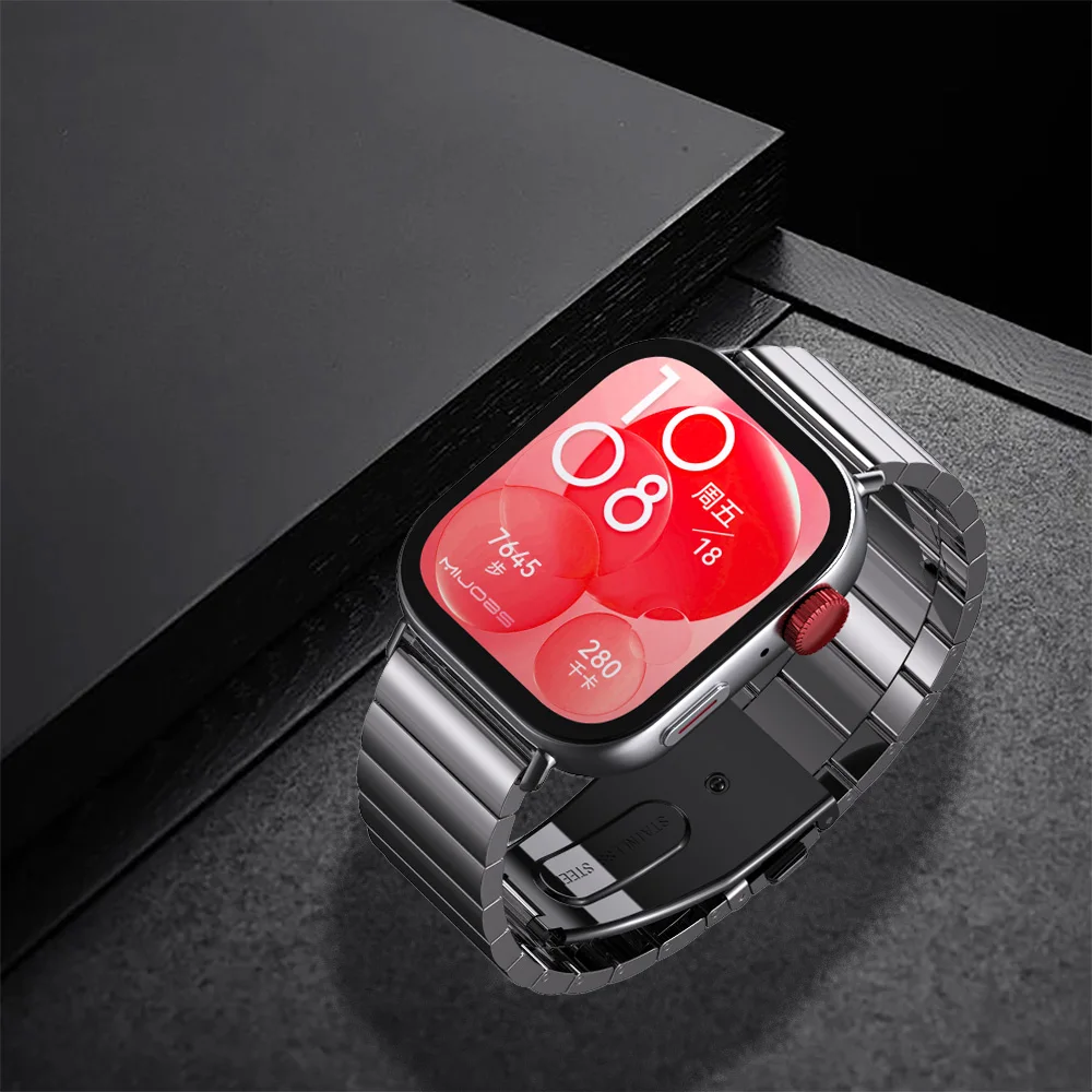 حزام من الفولاذ المقاوم للصدأ لساعة هواوي فيت 4 برو 3 سوار كوريا للرجال والنساء حزام ساعة معدني لهواوي Fit4 Fit 4pro Fit3