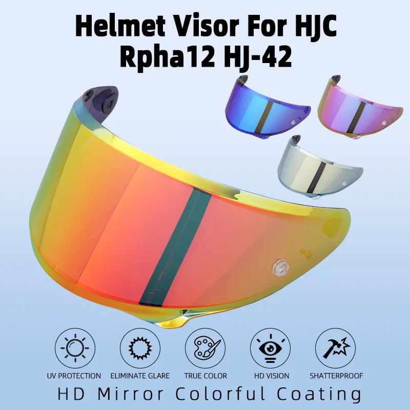 Visor For HJC Rpha12 HJ42 Motorcycle Helmet Replace Anti-Scratch UV Protection Shield Cascos Moto Visera Capacetes Accessories